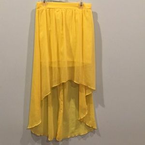High and low Charlotte Russe yellow skirt